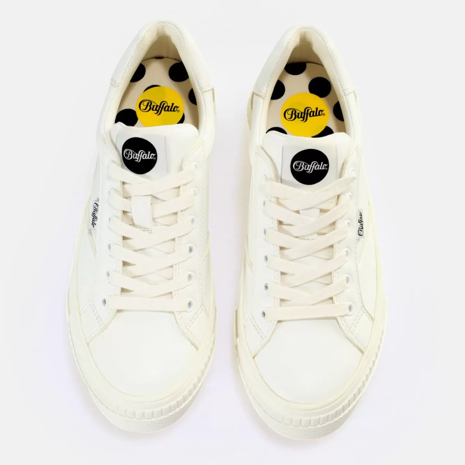 Fashion BUFFALO Paired Laceup Lo Baskets Basses Vegan Blanc