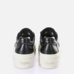 Shop BUFFALO Paired Laceup Lo Baskets Basses Vegan Noir/ Blanc Casse