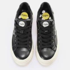 Shop BUFFALO Paired Laceup Lo Baskets Basses Vegan Noir/ Blanc Casse