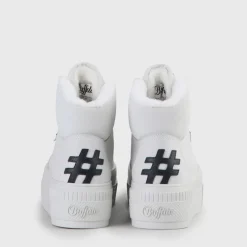 Online BUFFALO Paired Ph Baskets Nubuck Blanc Blanc Casse