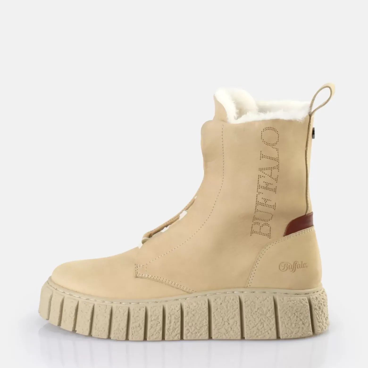 Online BUFFALO Rampa Lace Up Hi Warm Bottines Creme
