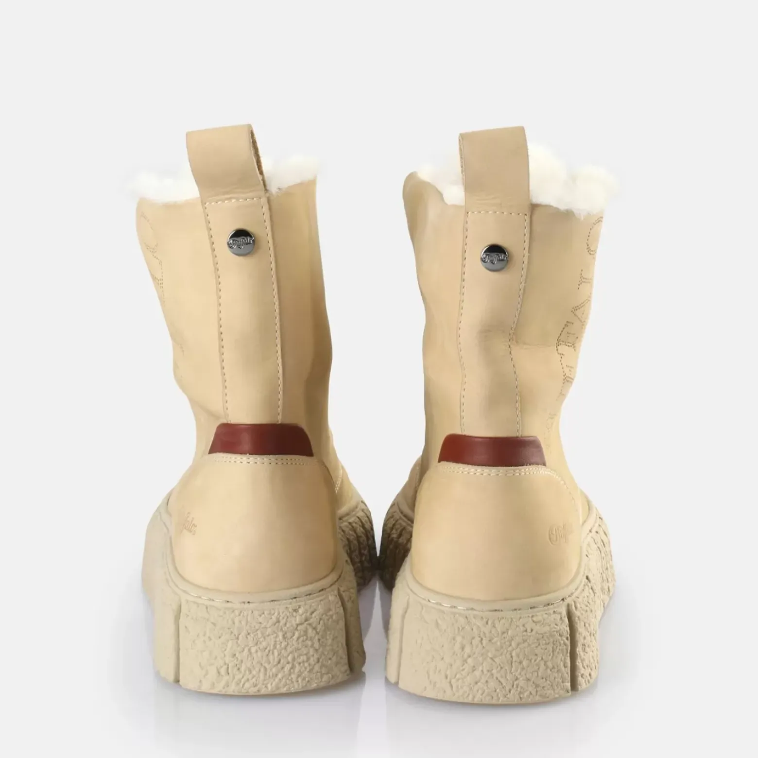 Online BUFFALO Rampa Lace Up Hi Warm Bottines Creme