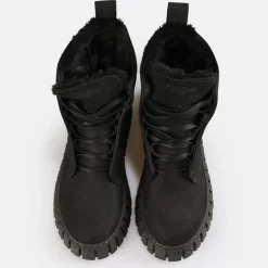 Fashion BUFFALO Rampa Lace Up Hi Warm Bottines Noir