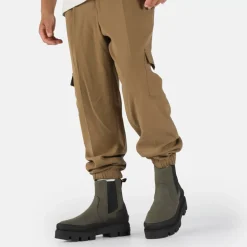 Fashion BUFFALO Raven Chelsea Bottines Vegan Pour Homme Kaki/Noir Beige