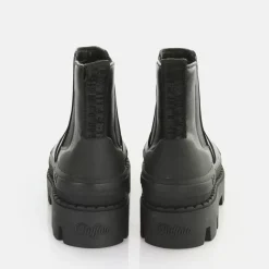 Clearance BUFFALO Raven Chelsea Bottines Vegan Noir