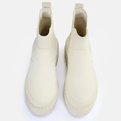 Best BUFFALO Raven Chelsea Bottines Vegan Blanc Casse