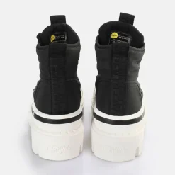 Hot BUFFALO Raven Hi Baskets Hautes Vegan Noir/Blanc Noir-Blanc