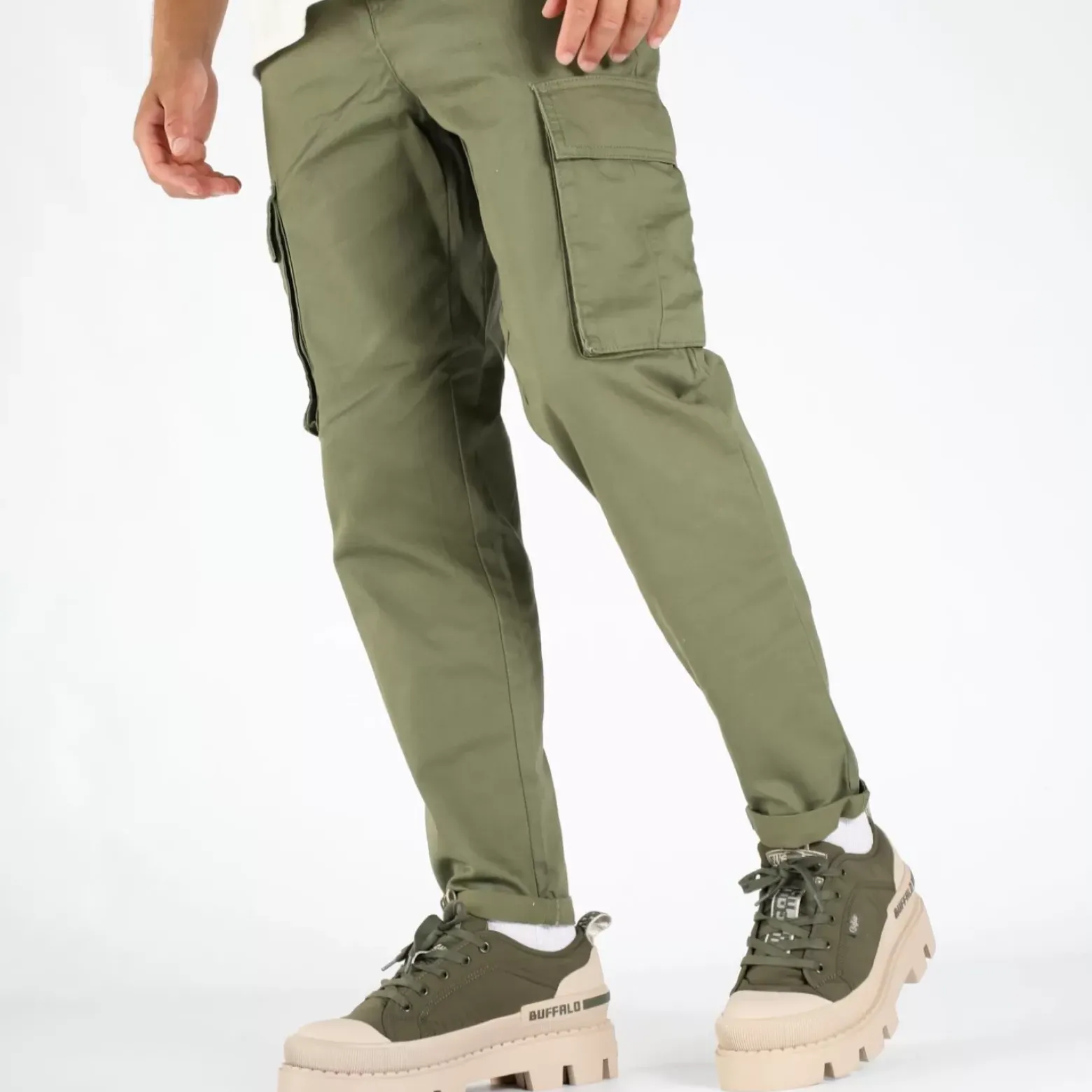 Cheap BUFFALO Raven Laceup Lo Men Beige