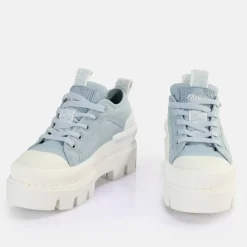 Clearance BUFFALO Raven Lo Bakets Basses Vegan Clair Bleu