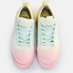 Clearance BUFFALO Raven Lo Baskets Basses Veganes Arc-En-Ciel Pastell Multi