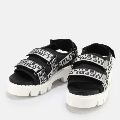 Fashion BUFFALO Raven Tec Claquettes Veganes Noir