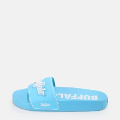 Fashion BUFFALO Rees Sandales Plates Veganes Ciel Bleu
