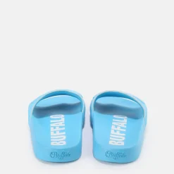 Fashion BUFFALO Rees Sandales Plates Veganes Ciel Bleu