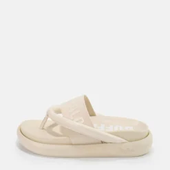 New BUFFALO Rey Flip Sandales A Plateforme Veganes Coloris Creme
