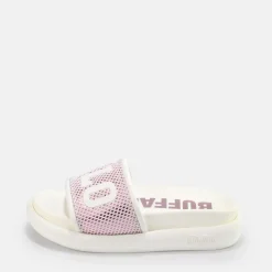 Shop BUFFALO Rey Mules Veganes Blanc-Mauve Violet