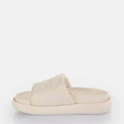 Online BUFFALO Rey Quilt 2 Claquettes De Piscine A Plateforme Veganes Creme