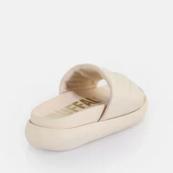 Online BUFFALO Rey Quilt 2 Claquettes De Piscine A Plateforme Veganes Creme