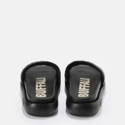 Fashion BUFFALO Rey Quilt Mules Veganes Noir