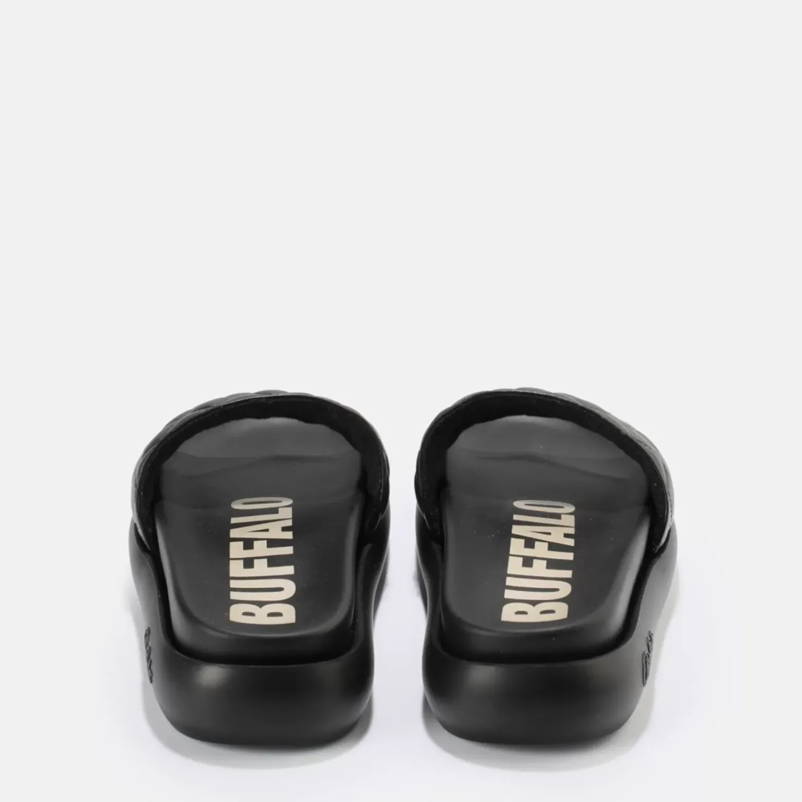 Fashion BUFFALO Rey Quilt Mules Veganes Noir