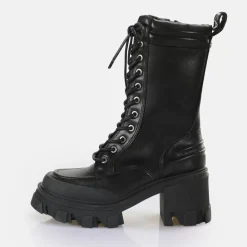 Outlet BUFFALO Riot Lace Hi Bottines Vegan Noir