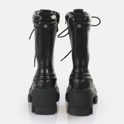 Outlet BUFFALO Riot Lace Hi Bottines Vegan Noir