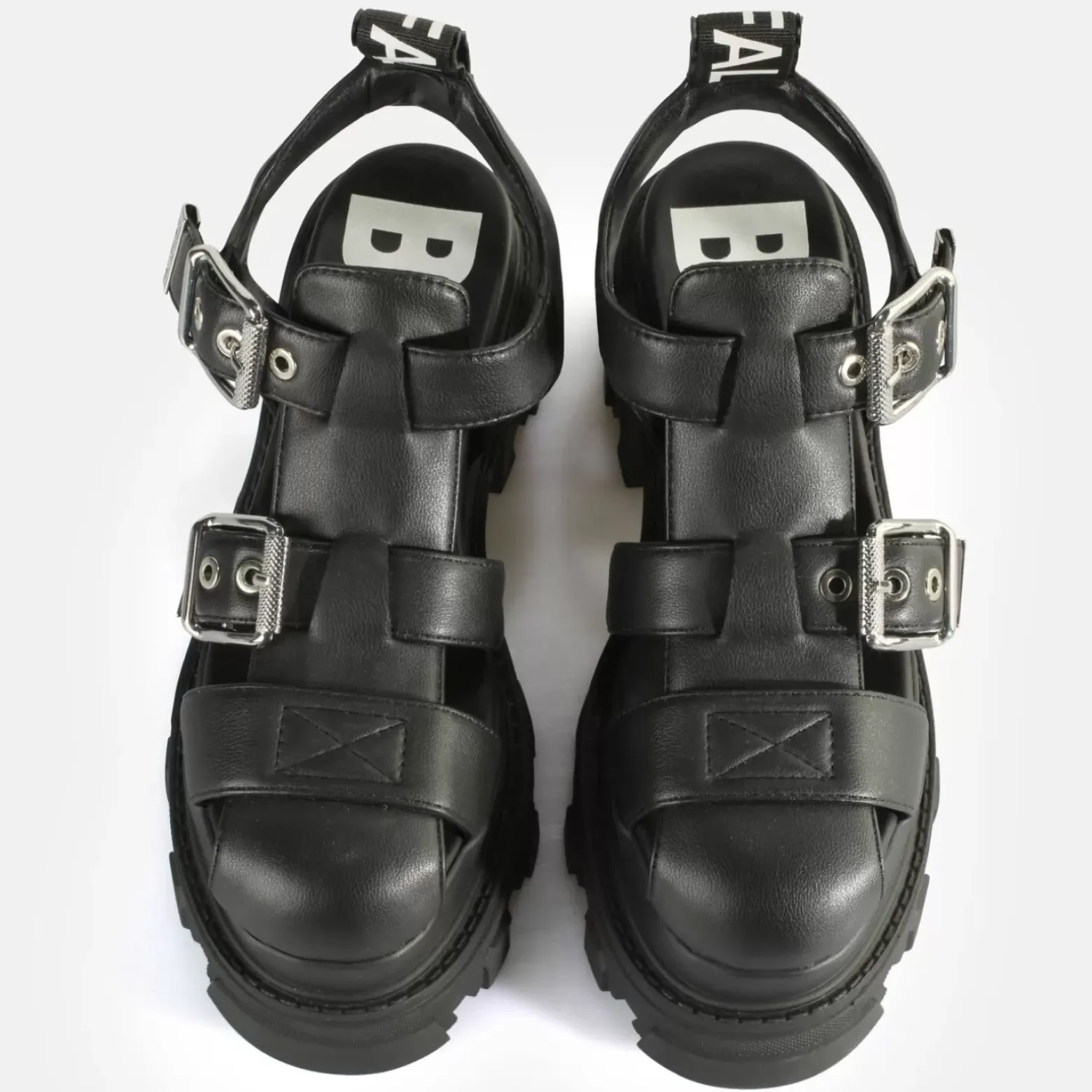 Store BUFFALO Riot Trawl Sandales A Talon Veganes Noir