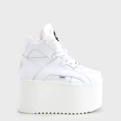 Outlet BUFFALO Rising Towers High En Cuir Souple Blanc