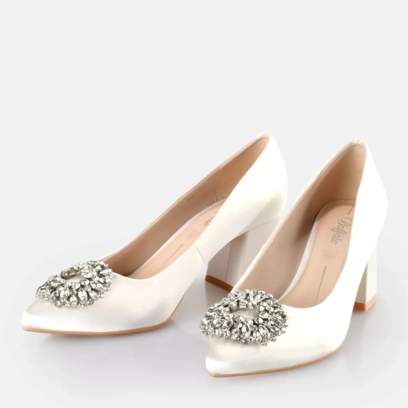 Sale BUFFALO Robyn Glam Sandales A Talon Ivoire Blanc