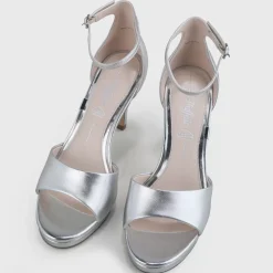 Outlet BUFFALO Ronja Heeled Sandal Silver Argent