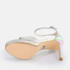 New BUFFALO Ronja Sandales A Talon Vegan Mermaid Blanc/Mermaid