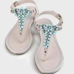 Sale BUFFALO Rosalie Sandales Plates Veganes Similicuir Suede/Vert Clair Beige