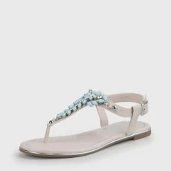 Sale BUFFALO Rosalie Sandales Plates Veganes Similicuir Suede/Vert Clair Beige