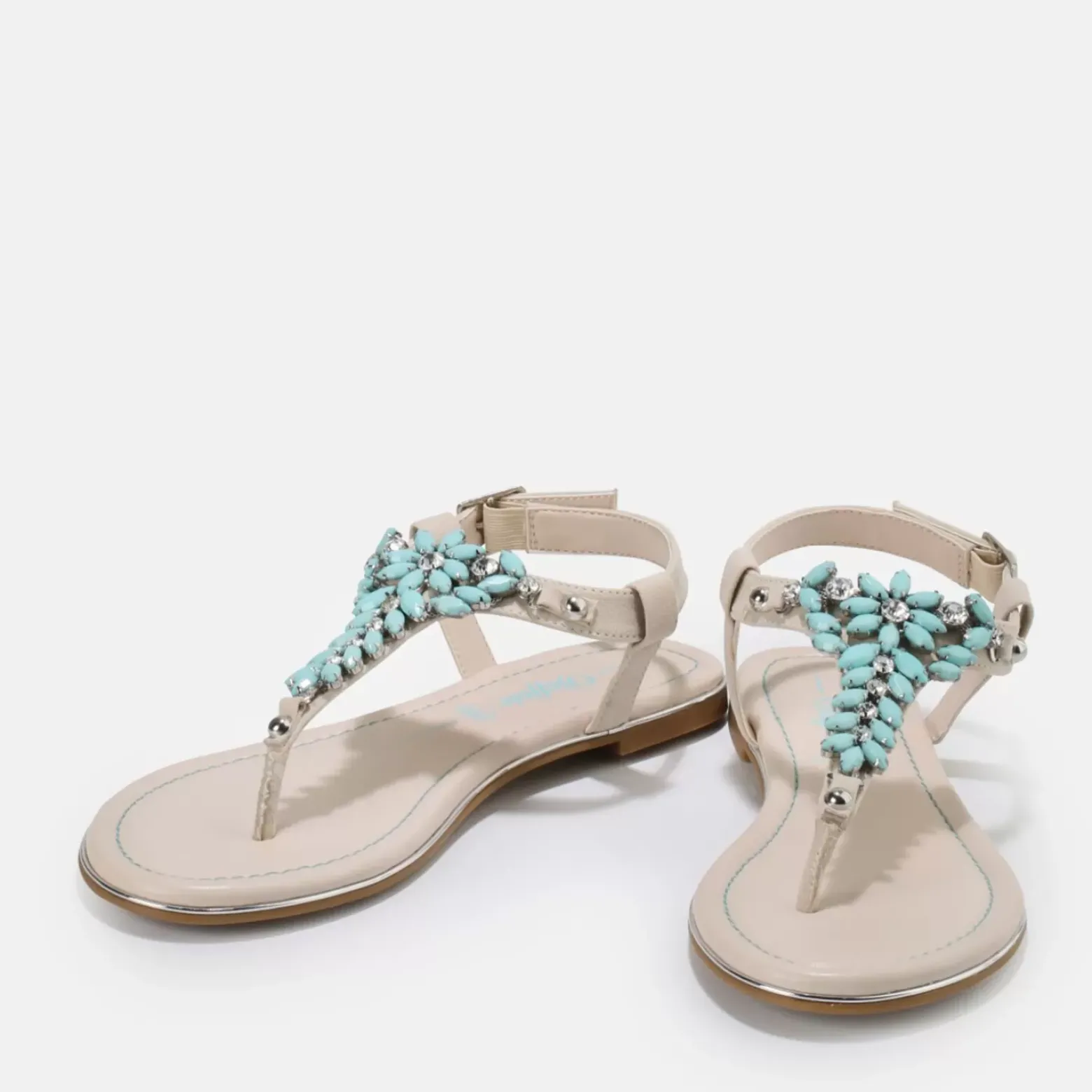 Flash Sale BUFFALO Rosalie Sandales Veganes Vert Menthe Turkis