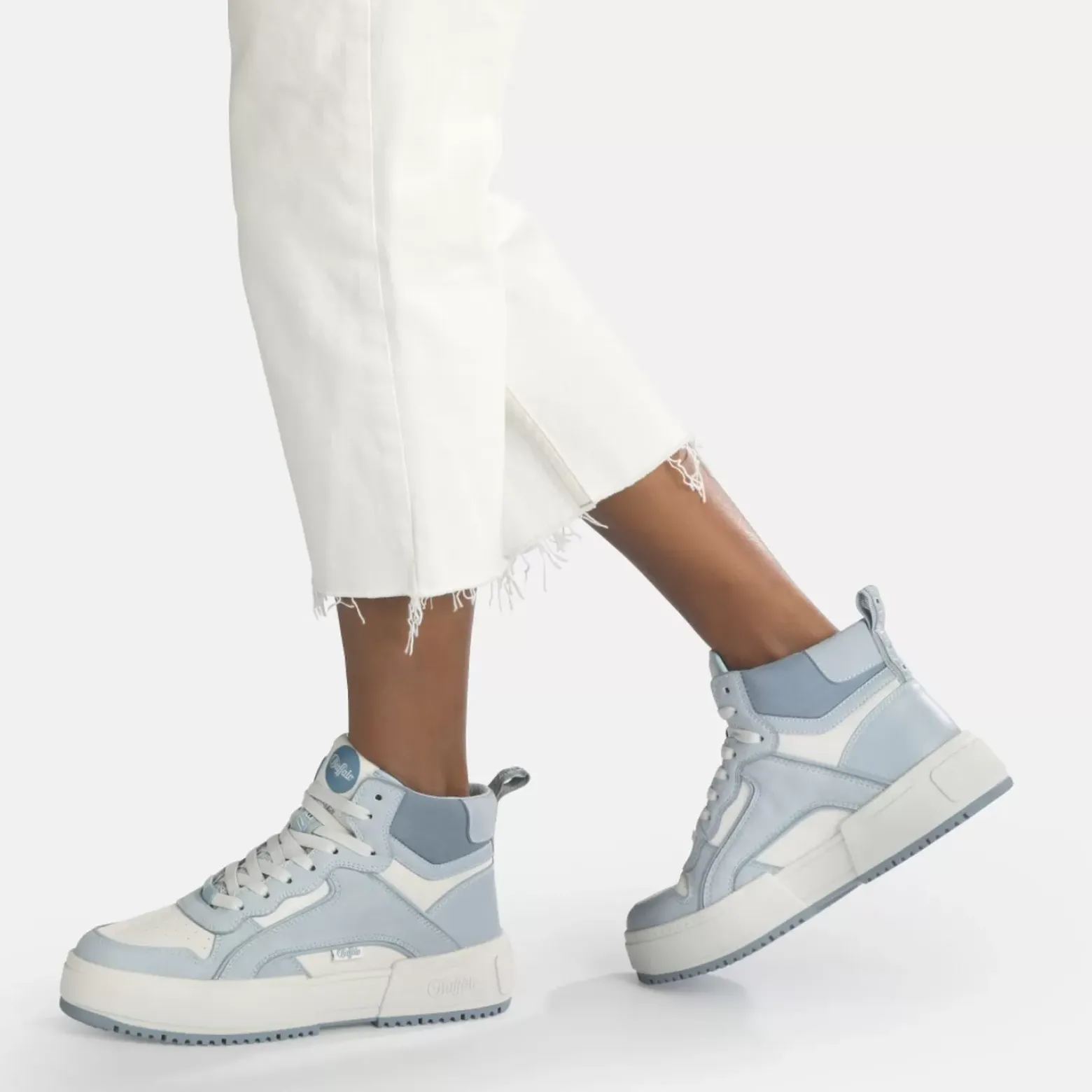 Cheap BUFFALO Rse Mid Baskets Hautes Veganes Bleu