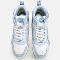 Cheap BUFFALO Rse Mid Baskets Hautes Veganes Bleu