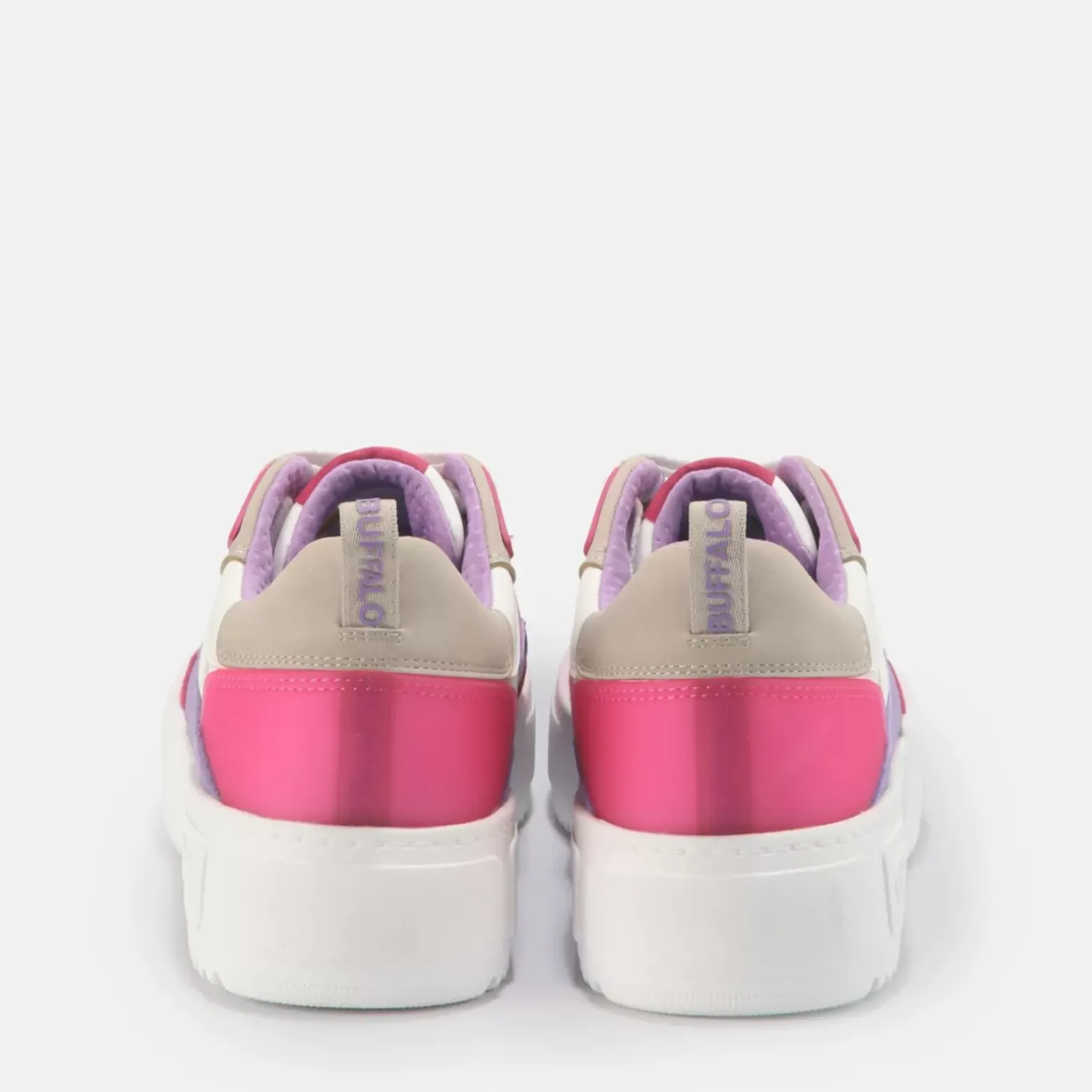 Fashion BUFFALO Rse V2 Baskets Basses Veganes Blanc/ /Rose Violet