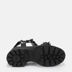 Best BUFFALO Rude Chain Sandales A Plateforme Veganes Noir