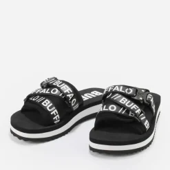 Online BUFFALO Sage Slide Sandales A Plateforme Veganes Noir