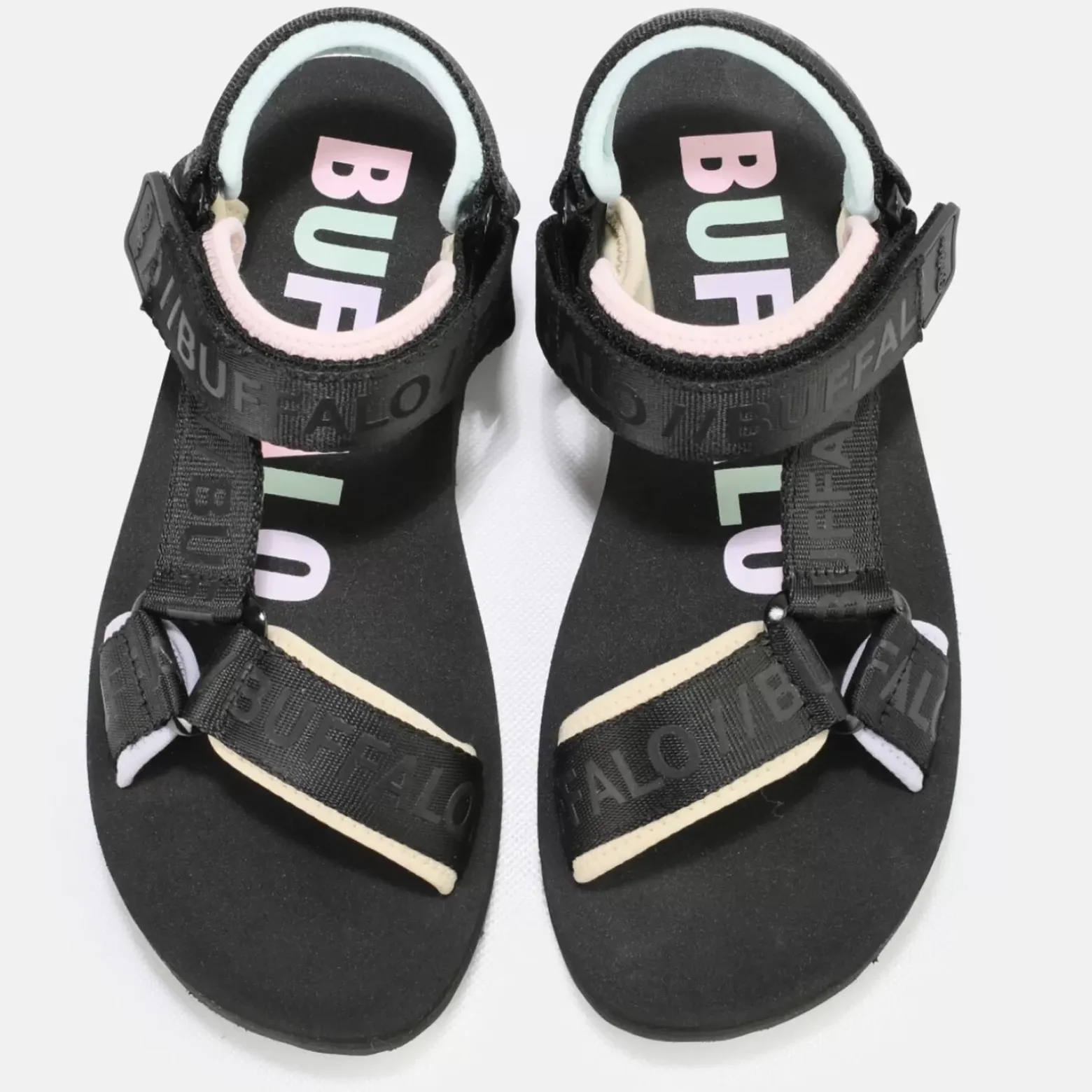 Online BUFFALO Sage Track Sandales A Plateforme Veganes/Multicolore Noir