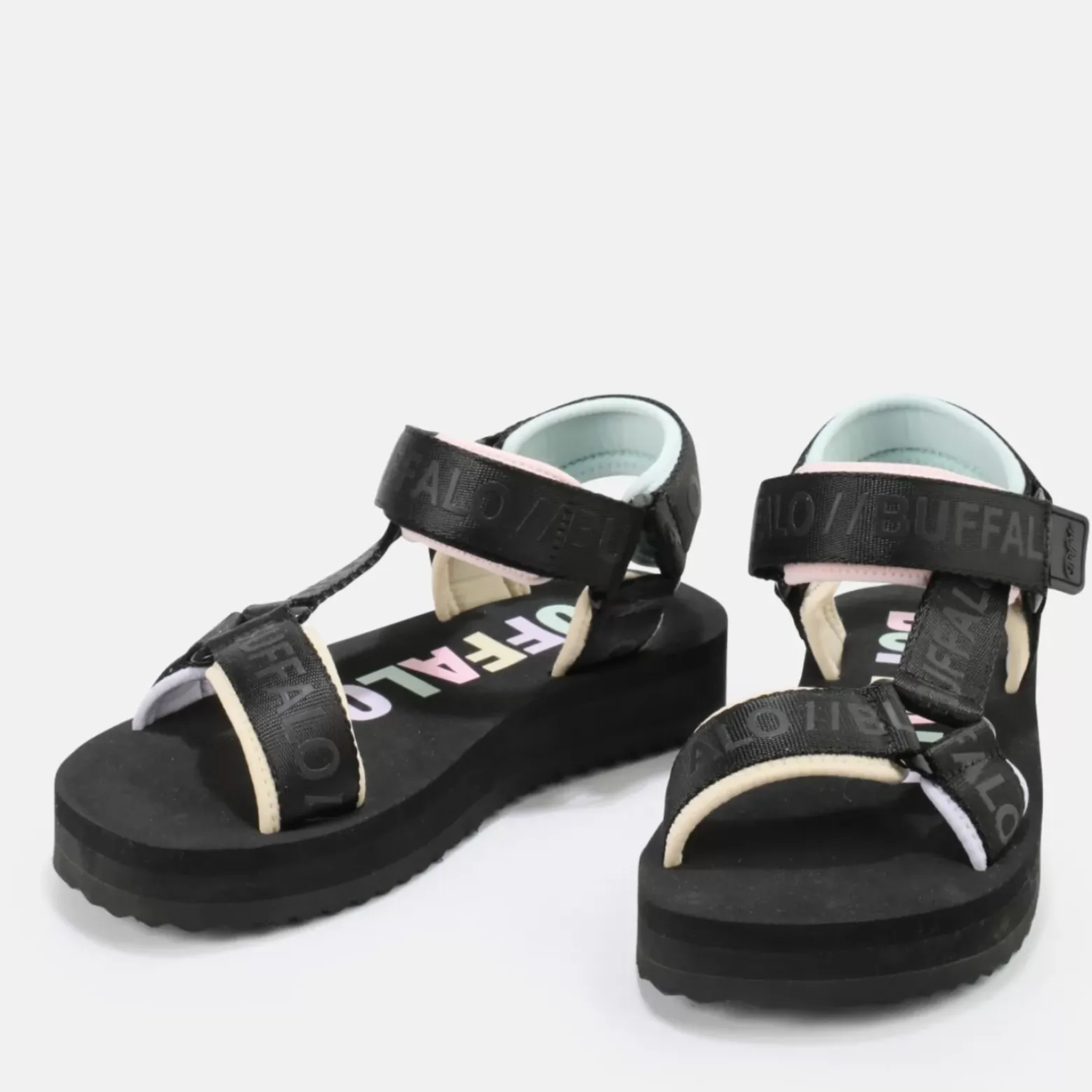 Online BUFFALO Sage Track Sandales A Plateforme Veganes/Multicolore Noir