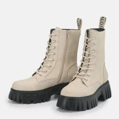 Discount BUFFALO Selen Bottines Cheville Plates Veganes Creme