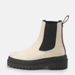 Cheap BUFFALO Serena Bottines Cheville Cuir Veau Beige Multicolore