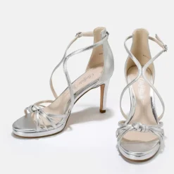 Shop BUFFALO Serena Bow Sandales Veganese Argent