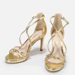 Fashion BUFFALO Serena Bow Sandales Veganes D E Or