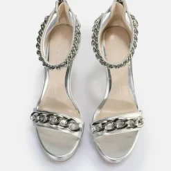 Store BUFFALO Serena Chain Sandales A Talon Vegan Argent