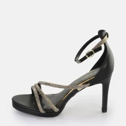 Online BUFFALO Serena Shine Sandales A Talon Vegan Noir/ Or