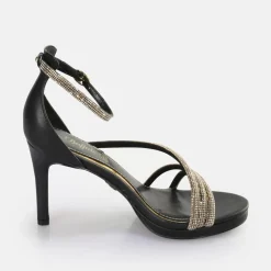 Online BUFFALO Serena Shine Sandales A Talon Vegan Noir/ Or