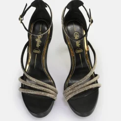 Online BUFFALO Serena Shine Sandales A Talon Vegan Noir/ Or