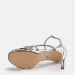 Discount BUFFALO Serena Shine Sandales A Talon Blanc Argent