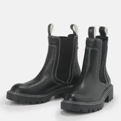 New BUFFALO Seven Bottines Cheville Veganes Noir